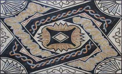 Rectangular Geometric Carpet Design Mosaic